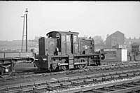 In gleaming new paint the Fowler loco number ED 6 at Castleton CMD sidings 15 April  1961. RS Greenwood